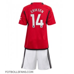 Manchester United Christian Eriksen #14 Replika Hemmatröja Barn 2023-24 Kortärmad (+ Korta byxor)